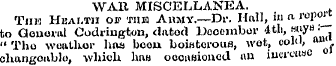 WAR MISCELLANEA. Tins Heat-th ojc tub An...