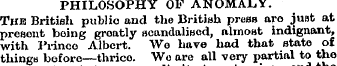 PHILOSOPHY OF ANOMALY. The British publi...