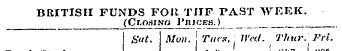 BRITISH FUNDS FOIl TIIF PAST WEEK. (C'.o...