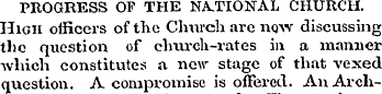 PROGRESS OP THE NA.TIONAL CHURCH. High o...