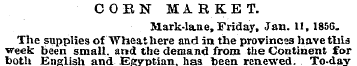 COEN MARKET. Mark-la.ne, Friday, Jan. 11...