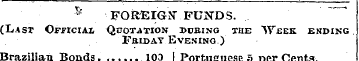 " S FOREIGN' FUNDS. (Last Ofpiciai, Quot...