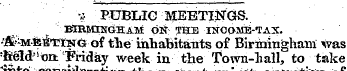 ¦ z- PUBLIC MEETINGS. ^ EIRMINGHAM ON; T...