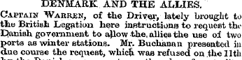 DENMARK AND THE ALWES. Captain Warren, o...