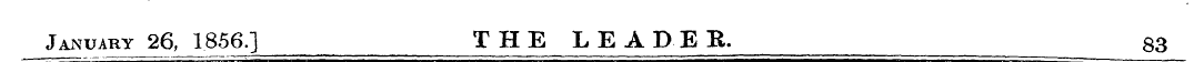 January 26, 1856.] THE LEADER. 83