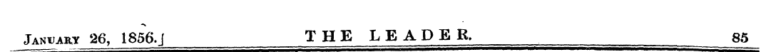 January 26, 1856.J THE LEADER, 85