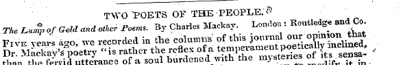 i ' TWO " POETS OF ' THE-PEOPLE."^ TAe L...
