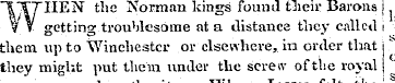 WHEN the Norman kings found tjieir Baron...