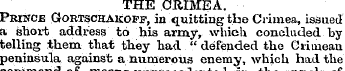 THE CRIMEA. Prince Gortschakofj?, in qui...
