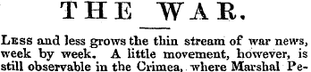 THEJWAR. Less and less grows the thin st...
