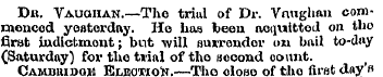 Da. Vaucjhan.—Tho trial of Dr. Vnughan c...