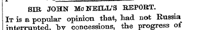 SIR JOHN MolTEILL'S REPORT. It is a popu...
