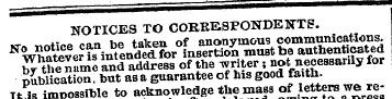 _ ^ rn^sr^= — NOTICES TO C ORRESPONDENTS...