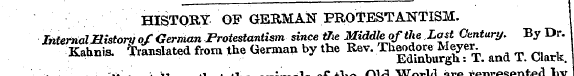 HISTORY OF GERMAN PROTESTANTISM. Interna...
