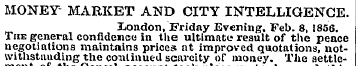 MONEY MARKET AND CITY INTELLIGENCE. Lond...
