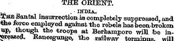 THE ORIENT. , . . . INDIA. Tsaatotftl in...