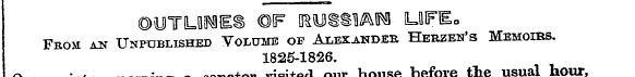 From an Unpublished Volume of Alexander ...