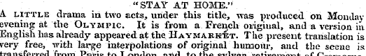 "STAY AT HOJIE." A little drama in two a...