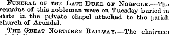Funeral of tub Late Duke ot Norfolk.—Tho...