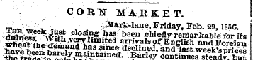 CORK MARKET. „ ., . -Mark-lane, Friday, ...