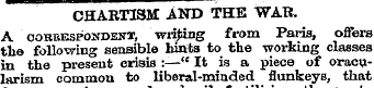 CHARTISM A ND THE WAR A cobbespo> t deit...