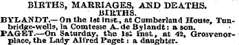 BIRTHS, MARRIAGES, AND DEATHS. BIKTI1S. ...