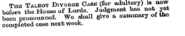 The Talbot Divorom Cask (for adultery) i...