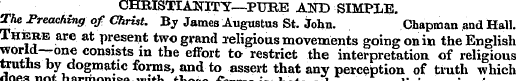 CHRISTIANITY—PUBE AND SIMPLE. The Preach...