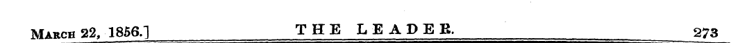 March 22, 1856.] THE LEADER, 273