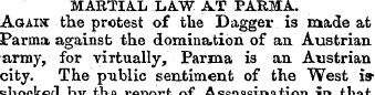 MARTIAL LAW AT PARMA. Agaix the protest ...