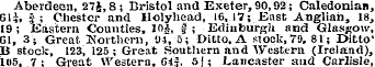 Aberdeen, 27&, 8; Bristol and Exeter, 90...