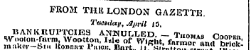 FROM THIS LONDON GAZETTE. Tttoda.it, Apr...