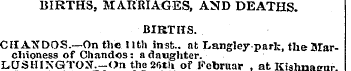 BIRTHS, MARRIAGES, AMD DEATHS. BIRTHS. C...