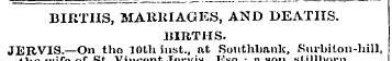 BIRTHS, MARRIAGES, AND DEATHS. BIRTHS. J...