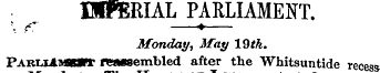 nffcRIAL PARLIAMENT. \ f'~ —?—Monday, Ma...
