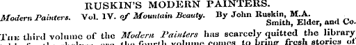 RUSKIN'S MODERN PAINTERS. Modern Painter...