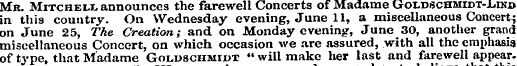 Mr. Mitchell announces the farewell Conc...