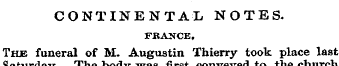 CONTINENTAL NOTES. FRANCE, The funeral o...