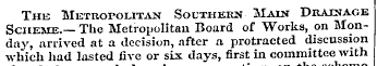 The Metropolitan Southern Main Drainage ...