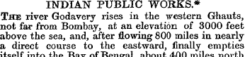 INDIAN PUBLIC WORKS * The river Godavery...