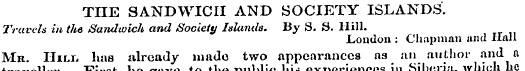 THE SANDWICH AND SOCIETY ISLANDS. Travel...