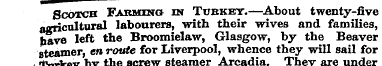 Scotch Farming in Tubkey.—About twenty-f...