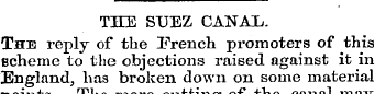 THE SUEZ CANAL. The reply of the French ...
