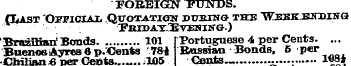 FOREIGN TUNDS. (LAST "OlPICIAi QUOTATION...