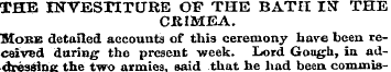 THE INVESTITURE OF THE BATH IW THE CRIME...