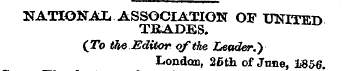 NATIONAL ASSOCIATION OF UNITED TRADES. (...