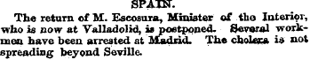 SPAIN. The return of M. Escosura, Minist...