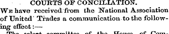 COURTS OF CONCILIATION. We have received...
