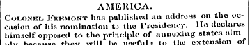 AMERICA. Colonkl Fkkmont has published a...