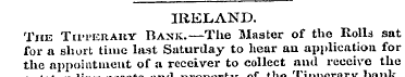IRELAND. The Tiri'EBAitY Bank.—The Maste...